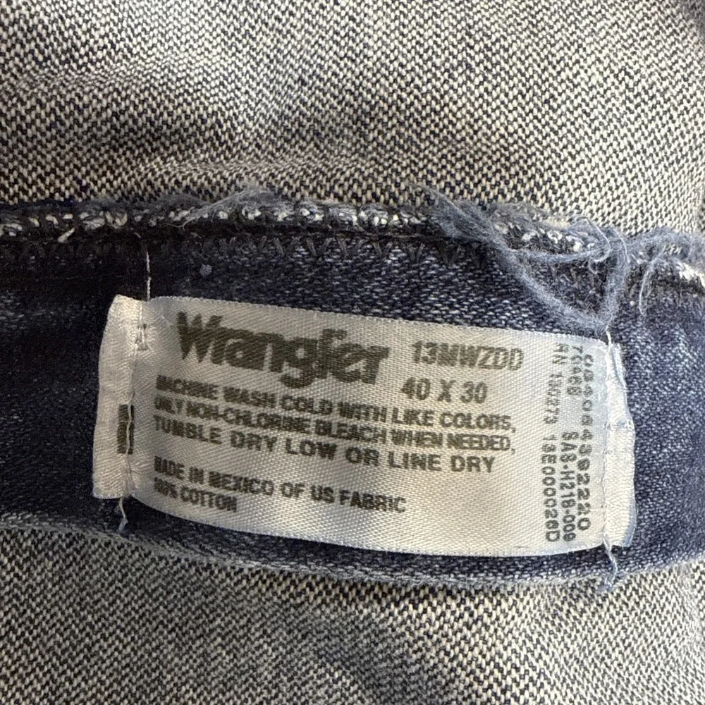 Vintage Wrangler MEN 40X30 Dark Wash Cowboy Cut Original  Denim Jeans 13MWZDD